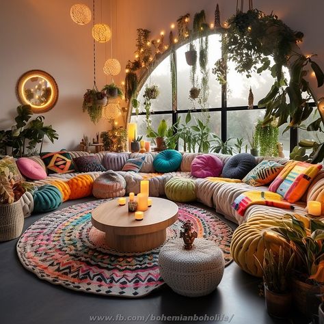 Bohemian Boho - More ideas @... | Facebook Bohemian Hippie, Boho Living, Boho Interior, Boho Living Room, Dream Decor, Bohemian Home, Dream House Decor, Dream Home Design, Bohemian Decor