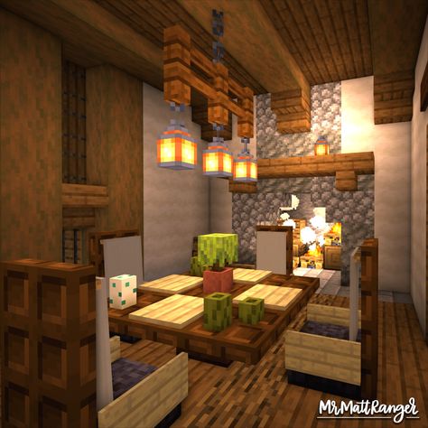 A Minecraft Swamp House with a full Interior! You can download this build on my Patreon, just follow the link! Easy Minecraft Decorations, Swamp Minecraft Builds, Minecraft Interior Decoration, Cute Minecraft Decor, Minecraft Houses Inside, Swamp House Minecraft, Minecraft House Inside, Minecraft Swamp Build, Minecraft Dining Room Ideas