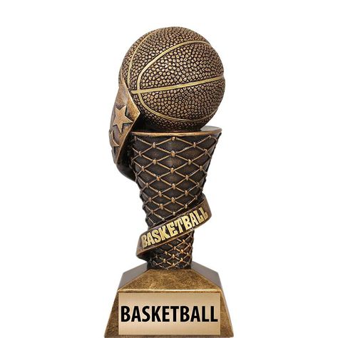 These Elite Basketball Sport Sculptures Are A Crown Exclusive! Featuring A Basketball With Shiny Gold Highlights, They're Perfect For Your Basketball Players!  Additional Information: Personalize With Your Text! FREE Engraving Up To 40 Characters. Basketball Trophy, Basketball Trophies, Customized Basketball, Mvp Trophy, Trophy Engraving, Free Basketball, Basketball Championship, Custom Awards, Youth Basketball