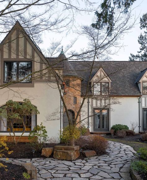 A storybook Tudor home in Washington gets a stunning modern update Tudor House Exterior, Seattle Interior Design, Tudor Home, Tudor Cottage, Storybook Homes, Tudor Style Homes, Tudor House, Tudor Style, Up House