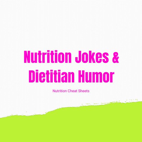 We all need to laugh a little, even registered dietitians. Find all kinds of food and health jokes to keep you laughing while you work. Dietitian Humor, Registered Dietitian, Food Humor, To Laugh, The North Face Logo, Retail Logos, Nutrition, Humor, Health