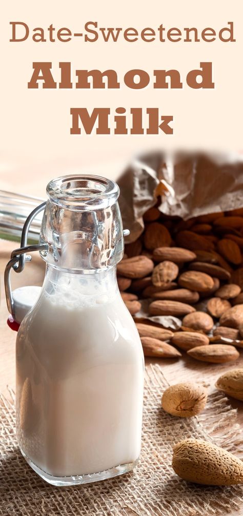 Almond Milk With Dates, How To Make Homemade Almond Milk, Almond Milk Using Almond Butter, How To Make Almond Milk From Almond Butter, Almond Milk At Home, Make Your Own Almond Milk, Dairy Free Recipes For Kids, Vegetarian Breakfasts, Food Healing