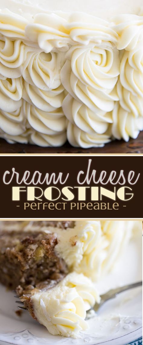 Pipeable Cream Cheese Frosting, Cupcakes Decoration Ideas, Kitchen Cream, Frost Cupcakes, Cream Cheese Buttercream, Icing Frosting, Frosting Tips, Cream Cheese Frosting Recipe, Cakes And Cupcakes