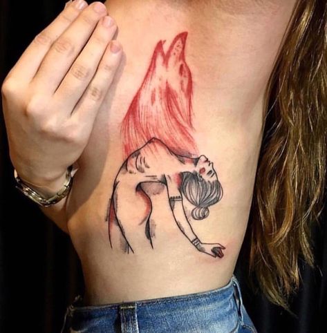 Kunst Tattoos, Inspiration Tattoos, Geniale Tattoos, Tattoo Artwork, Wolf Tattoos, Tattoo Life, Dream Tattoos, Hip Tattoo, A Wolf