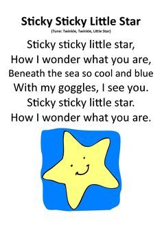 Itty Bitty Beach Babies Rhyme: Sticky, Sticky, Little Star Nursery Under The Sea, Camping Nursery Theme, Deep Underwater, Beach Songs, Beach Babies, Star Sea, Ocean Theme Preschool, Fish Pictures, Oceans Song