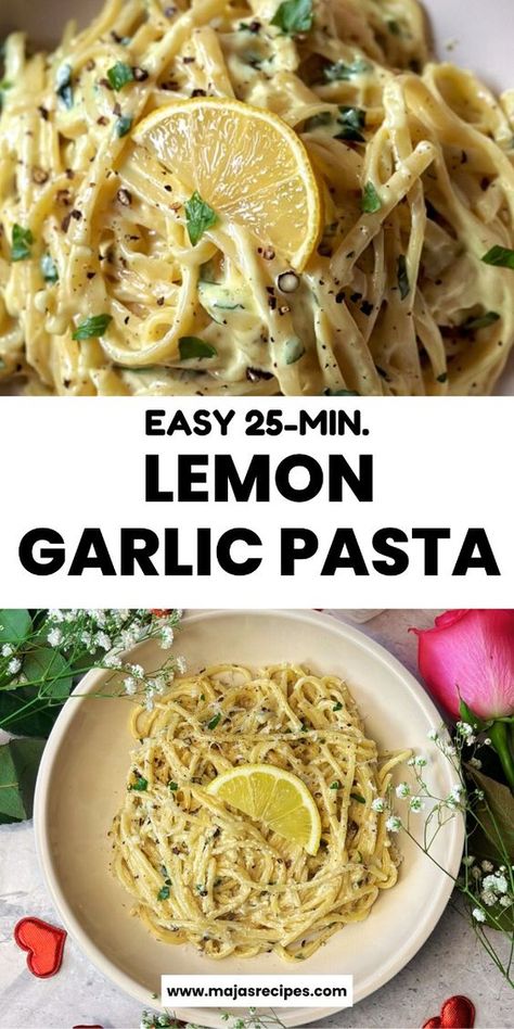 Savor the zest of Easy Creamy Lemon Garlic Pasta Recipe - a fresh and flavorful dish that's perfect for any night.  lemon pasta recipes | lemon garlic pasta | creamy lemon pasta | lemon pasta sauce | lemon garlic pasta sauce | lemon garlic pasta recipes | lemon garlic pasta shrimp | lemon garlic pasta chicken | lemon garlic pasta salad | lemon garlic pasta with chicken | lemon garlic pasta vegan | lemon garlic pasta with shrimp | lemon garlic pasta creamy | lemon garlic pasta primavera | creamy lemon garlic pasta | healthy lemon garlic pasta | simple lemon garlic pasta Lemon Garlic Pasta Sauce, Easy Cheese Pasta, Easy Beef Pasta, Easy Baked Pasta Recipes, Chicken And Pasta Recipes Easy, Garlic Pasta Recipes, Creamy Lemon Garlic Pasta, Sausage And Pasta Recipes, Steak Pasta Recipes