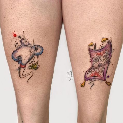 25 Small Disney Tattoos for Everyone in 2021 - Page 2 of 5 - Small Tattoos & Ideas Magic Carpet Tattoo, Disney Foot Tattoo, Carpet Tattoo, Small Disney Tattoos, Disney Tattoos For Men, Tiny Disney Tattoo, Disney Sister Tattoos, Matching Disney Tattoos, Cute Disney Tattoos