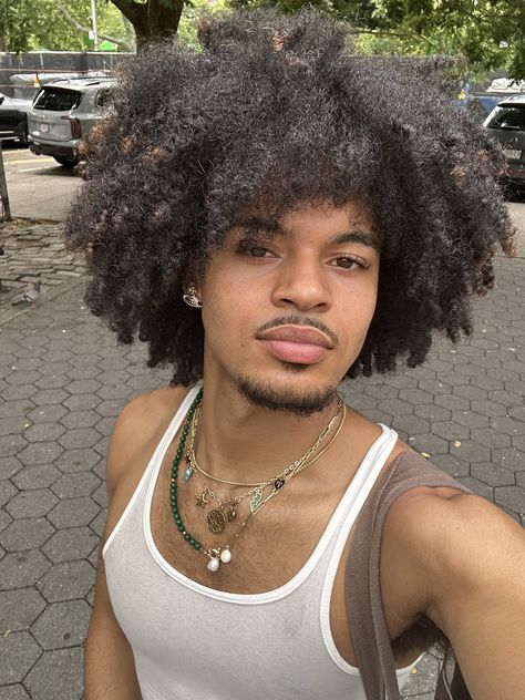 Fluffy Afro, Long Haircut, Guy Haircuts Long, Men Haircut Curly Hair, Haircut Curly, Men Haircut, Black Men Hairstyles, Boys With Curly Hair, Men Hairstyles