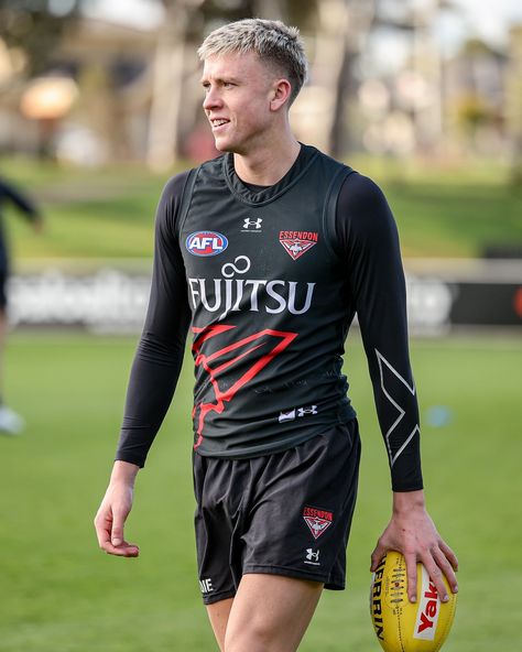 Essendon Football Club | Bring on Friday night footy 😤 | Instagram Sam Durham, Afl Players, Essendon Football Club, Funny Football, Football Funny, July 17, Durham, Football Club, Friday Night