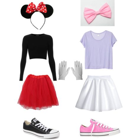 Minnie Mouse and Daisy Duck by ajiawilliams on Polyvore featuring Monki, Topshop, H&M, Converse, Cotton Candy, Disney and Rothco Minnie Mouse And Daisy Duck, Best Friend Costumes, Duck Costumes, Friend Costumes, Best Friend Halloween Costumes, Bff Halloween Costumes, Duo Halloween Costumes, Diy Kostüm, Disney Halloween Costumes