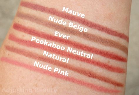 Nyx Lip Liner Swatches, Charlotte Tilbury Lipstick Swatch, Nyx Swatches, Nyx Lip Pencil, Nyx Slim Lip Pencil, Nyx Lip Liner, Lipgloss Swatches, Lip Pencil Colors, Makeup You Need