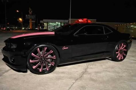 Pink Camaro, Black Camaro, Camaro Interior, Camaro Car, Dream Cars Mercedes, Pimped Out Cars, Girly Car, Lux Cars, Accessory Ideas