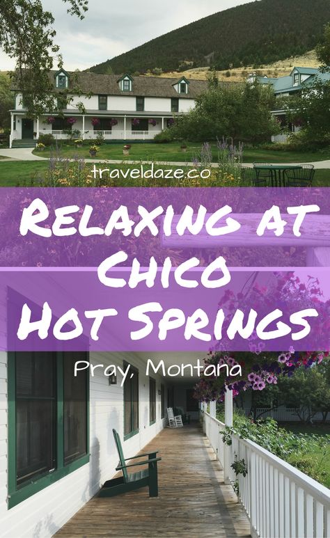 Chico Hot Springs is a tranquil resort in Pray, Montana, just north of Yellowstone National Park. It's a beautiful place to spend a relaxing weekend. Pray Montana, Chico Hot Springs Montana, Hot Springs Montana, Montana Trip, Livingston Montana, Montana Travel, Relaxing Weekend, Solo Travel Tips, Bozeman Montana