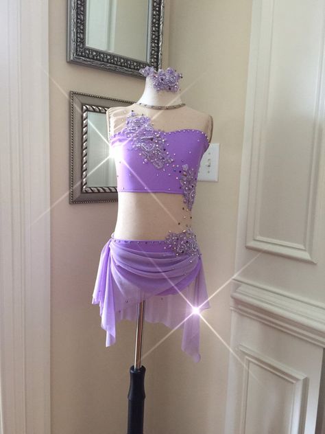 Custom Dance Costume Lyrical MADE TO ORDER Any color Lavender | Etsy Dance Costume Lyrical, Dance Class Outfit, Dance Studio Decor, Sequin Holiday Dress, Dance Moms Costumes, Cute Dance Costumes, Pretty Dance Costumes, Dance Costumes Dresses, Lyrical Dresses