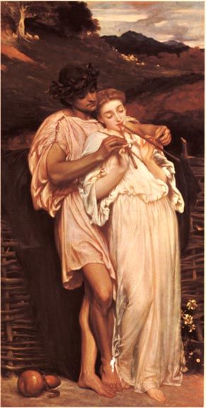 A Pastoral by Frederic Lord Leighton www.victorianweb.org Leighton Paintings, Lord Leighton, Frederick Leighton, Frederic Leighton, Roman Painting, Victorian Paintings, Art Society, Victorian Art, Old Paintings