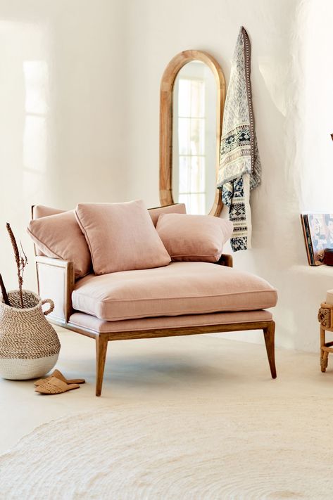 Florence Chaise | Anthropologie Accent Lounge Chair, Chaise Lounge Decor, Chaise Longue Bedroom, Anthropologie Bedroom, Lounge Chair Living Room, Small Chaise, Chaise Lounge Living Room, Chaise Lounge Bedroom, Lounge Chaise