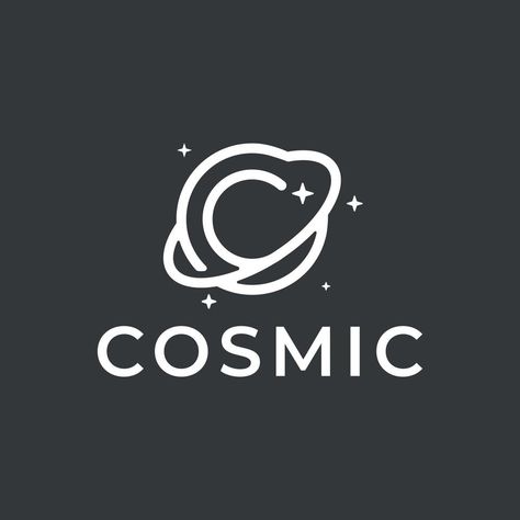 the letter C logo that makes up the cosmic planet Astronomy Logo, Driving School Logo, Cosmic Logo, Letter C Logo, Planet Logo, Logo Signage, The Letter C, Earth Orbit, Technology Wallpaper