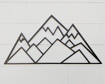 Mountain Theme Nursery (with Photos) | Etsy Adventure Themed Nursery, Adventure Theme Nursery, Arte Aesthetic, Mountain Nursery, Geometric Bear, Wood Nursery, Geometric Mountain, Mountain Decor, Geometric Drawing