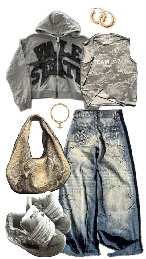 Clothes Baggy Jeans, Clothes Baggy, 2000s Fashion Inspiration, Collage Outfits, Fall Winter Trends, Winter Streetwear, Warm Clothes, Streetwear Clothes, Fashion Vocabulary