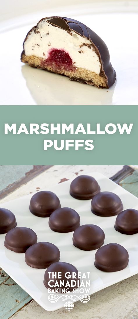 Puff Cookies Recipe, Canadian Cookie Recipes, Recipes That Use Marshmallows, Marshmallow Bars Recipes, Marchmelow Recipes, Marshmallow Puff Recipes, Marshmallow Baking Ideas, Colored Marshmallow Recipes, The Great Canadian Baking Show