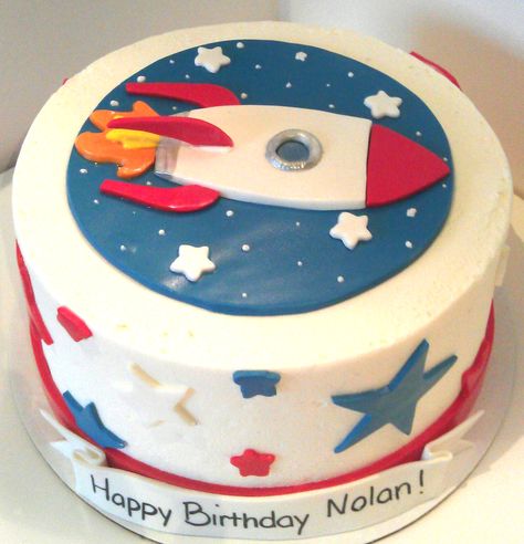 Spaceship Birthday Cake Rocket Theme Cake, Spaceship Cake, Birthday Cake For Boyfriend, Rocket Cake, Cake For Boyfriend, Boy Birthday Decorations, 4th Birthday Cakes, Christmas Cake Decorations, Cake Bars