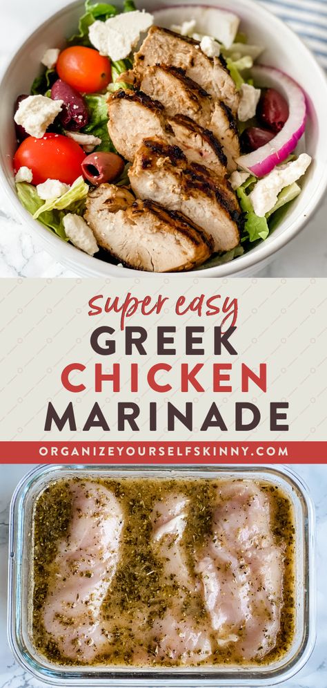 Grilled Chicken Greek Salad, Weight Watchers Chicken Marinade, Greek Salad Chicken Marinade, Greek Salad And Chicken, Quick Greek Chicken Marinade, Easy Greek Yogurt Chicken Marinade, Greek Salad Chicken, Weight Watchers Grilled Chicken Recipes, Grilled Chicken Marinade For Salad