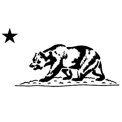 California Bear State Flag Stencil | SP Stencils Bear Tattoo Outline, California Bear Tattoo, California Bear Tattoos, Pirate Ship Tattoos, Bear Stencil, Bear Logo Design, Bear Sketch, Skull Rose Tattoos, Small Images