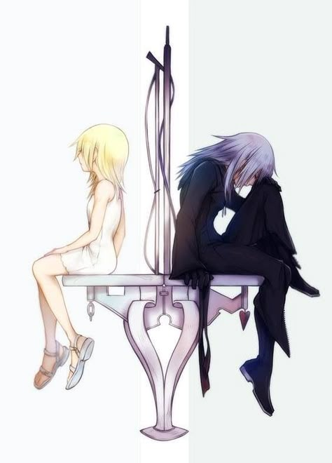 Namine and Riku Namine X Riku, Riku X Namine, Riku And Namine, Riku Replica, Namine Kingdom Hearts, Kingdom Hearts Namine, Kingdom Hearts Wallpaper, Chain Of Memories, Riku Kingdom Hearts