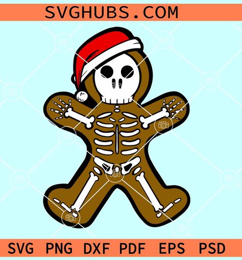 Skeleton Gingerbread SVG, Gingerbread Halloween SVG, Christmas Gingerbread man Halloween SVG Gingerbread Halloween, Gingerbread Svg, Gingerbread Santa, Christmas Gingerbread Man, Ginger Men, Silhouette Files, Cricut Cut Files, Future Design, Cricut Cut