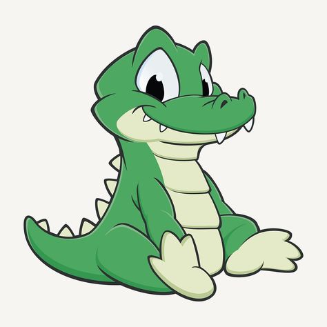 Crocodile Drawing, Cartoon Crocodile, Duck Clipart, Crocodile Illustration, Crocodile Cartoon, Sharp Teeth, 2d Character, Airbrush Art, Cute Cartoon Animals