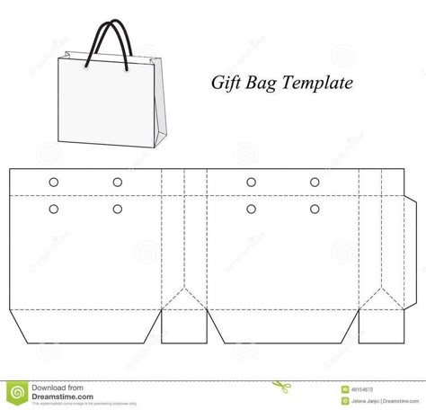 Paper Bag Template, Luggage Tag Template, Gift Bag Templates, Printable Gift Bags, Diy Paper Bag, Mini Gift Bags, Accessoires Barbie, Paper Bag Design, Paper Box Template