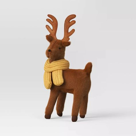 Discover great products at the best prices at Dealmoon. 14.5" Plush Deer Wearing Scarf Animal Christmas Figurine - Wondershop™. Price:$10.00 at Target.com Reindeer Figurine, Target Holiday, Fabric Christmas Trees, Cone Christmas Trees, Target Gifts, Chunky Scarf, Christmas Tabletop, Animal Christmas, Mantel Shelf