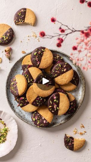 1M views · 37K reactions | These 3-ingredient almond flour shortbread cookies are easy to make and delightfully crispy! Made with wholesome ingredients, they're also vegan, gluten-free and refined sugar-free. I love half-dipping them in chocolate and making extra for snacks! These are my fave easy cookie recipe on my site 😉.

To get the recipe:
1. Comment ALMOND SHORTBREAD and I'll DM you, or
2. Go to rainbownourishments.com (linked in bio) and use the search bar, or
3. Google 'rainbow nourishments almond shortbread' | Anthea | Ella Fitzgerald · It's A Lovely Day Today Almond Flour Shortbread Cookies, Sugar Free Gluten Free Dessert, Almond Flour Shortbread, Gluten Free Cookie Dough, Vegan Gluten Free Cookies, Gluten Free Shortbread, Easy Cookie Recipe, Almond Shortbread, Baking Treats