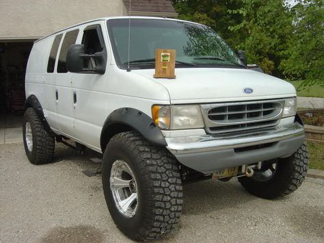 2001 Ford E-350 Quigley 4x4 For Sale - Expedition Portal 4x4 Van For Sale, Factory Conversion, Ford Excursion Diesel, Lifted Van, Jacked Up Chevy, Weld Wheels, 4x4 Camper Van, Ford E350, Van Storage