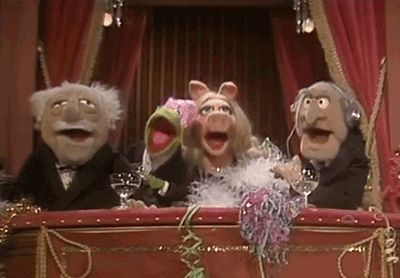 Happy New Year 2024 Funny Gif, Happy New Year Gif Funny, Happy New Year Gifs, Muppets Characters, Happy New Year Funny, Happy New Year Animation, Animated Emojis, Statler And Waldorf, New Year Cartoon