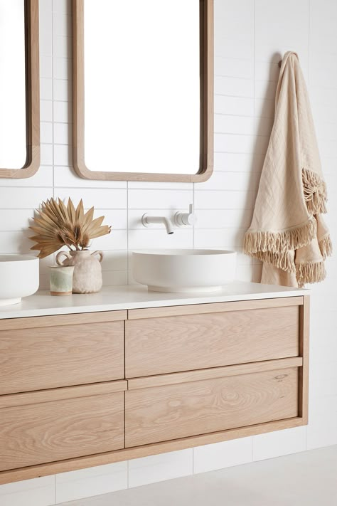 Natural elements possess inherent beauty. We enhance this natural beauty, celebrating it, giving new life to the raw material as an individual piece of furniture. Timber Bathroom Vanities, Timber Vanity, Powder Room Vanity, Bathroom Ensuite, Timber Furniture, Main Bathroom, Bathroom Inspo, Furniture Showroom, Drawer Unit