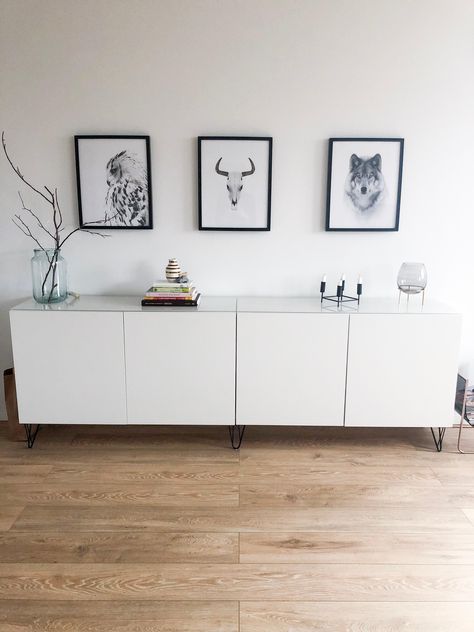 18 Likes - Entdecke das Bild von herrlich_wohnlich auf COUCH zu 'Minimalistisches Upcycling. Neue Füße für Bestå. #ik...'. Ikea Sideboard, Couch Styling, Dorm Room Hacks, Muebles Living, Ikea Besta, Casa Vintage, Sideboard Designs, Upcycled Home Decor, Ikea Furniture