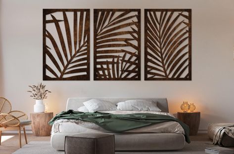 Minimalist Tropical Bedroom, Tropical Shelf Decor, Samoan Decor Home, Hawaiian Wall Decor, Tropical Office Interior Design, Large Wood Wall Decor, Lanai Wall Decor, Hawaii Decor Home, Modern Hawaiian Decor