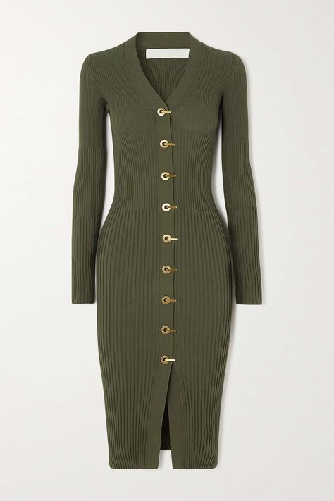 2025 Style, Corporate Outfits, Bodycon Dress With Sleeves, Dion Lee, Green Midi Dress, Formal Style, Business Casual Outfits, Mr Porter, Signature Style