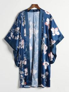 Random Florals Satin Kimono Satin Kimono Outfit, Hosiery Dress, Outer Satin, Kimono Styles, Kimono Online, Loose Kimono, Kimono Outfit, Maxi Kimono, Mode Kimono