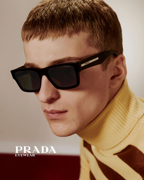 Mens Designer Sunglasses, Pushing Boundaries, Eyewear Trends, Prada Eyewear, Mens Cuts, Luxury Eyewear, Prada Sunglasses, Fashion Glasses, Sunglasses Fashion