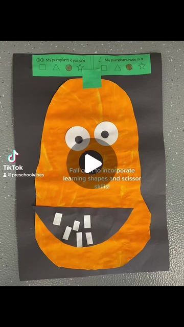 Preschool Vibes on Instagram: "Showcasing our fall-themed jack-o'-lanterns craft! 🍁 With this project, students had the chance to work on both their scissor skills and shape recognition, nailing two of our monthly standards simultaneously. Watch how creativity meets learning objectives in this delightful activity. You can find the directions and shape coloring label on my website, preschoolvibes.com #FallCraft #ScissorPractice #ShapeRecognition #preschoolvibes #PreschoolTeacher #preschoolactivities #prek #creativelearning #SeasonalLearning" Jack O Lantern Craft Preschool, J Is For Jack O Lantern Preschool, Roll A Jack O Lantern Printable, Shape Jack O Lantern Craft, Preschool Vibes, Jack O Lantern Earrings, Lantern Art, Lantern Craft, Scissor Skills