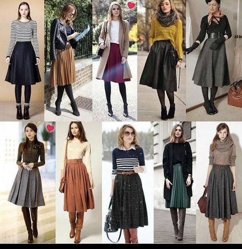 Tea Length Skirt Outfit Casual, January 2024 Fashion, Trendy Outfit Ideas, Rock Outfit, Trendy Outfit, Fashion Hacks Clothes, Midi Skirts, Business Casual Outfits, Mode Inspiration