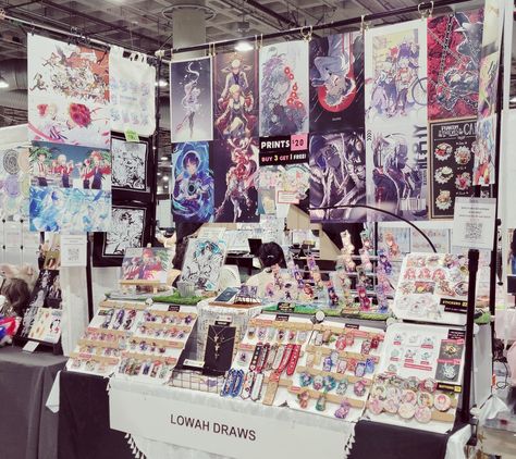 LOWAH | 로와 @ ANIME EXPO D16 (@Lowarghh) on X Artist Alley Display Ideas Tips, Artists Alley Display, Cute Artist Alley Display, Artist Alley Display, Artist Alley Display Ideas, Anime Convention Booth, Artist Alley Print Display, Anime Expo Artist Alley, Artist Booth