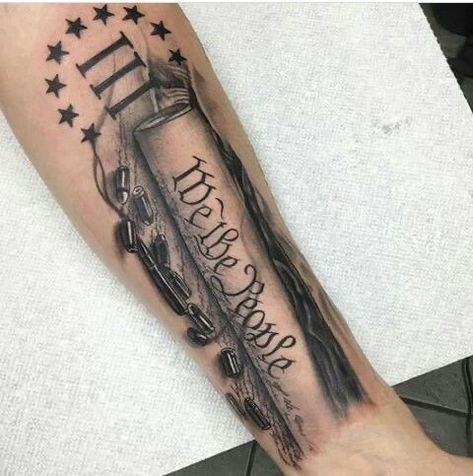 1776 Tattoos For Men, We The People Tattoo, Military Sleeve Tattoo, American Flag Sleeve Tattoo, Shoulder Armor Tattoo, Mens Tattoos, Flag Tattoos, Patriotic Tattoos, Stars Tattoo