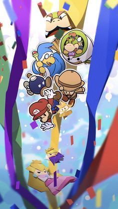 Mario Ipad Wallpaper, Paper Mario Origami King Fanart, Magolor Wallpaper, Toadette Fan Art, Paper Mario Wallpaper, Paper Mario Art, Paper Mario Fanart, Paper Mario Origami King, Geeky Wallpaper