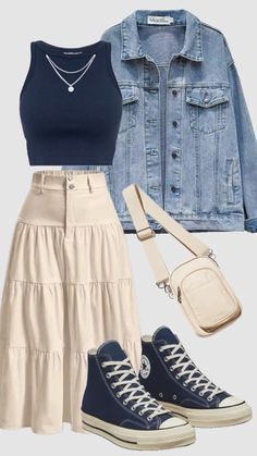 Skirt Ootd, Rok Outfit, Modest Casual Outfits, Modest Outfit, Modesty Outfits, Cute Modest Outfits, Fashion Top Outfits, Casual Outfit Inspiration, Modest Dresses Casual