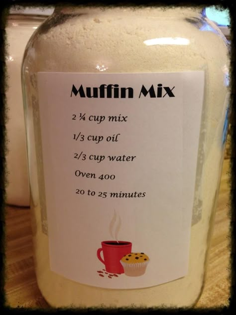 Baking up a Storm! {Muffin mix recipe, ideas for making freezer cinnamon rolls, baking bread in bulk} Muffin Mix Recipe, Homemade Dry Mixes, Homemade Pantry, Cake Chocolat, Mason Jar Meals, Muffin Mix, Homemade Spices, Homemade Seasonings, Mason Jar Gifts