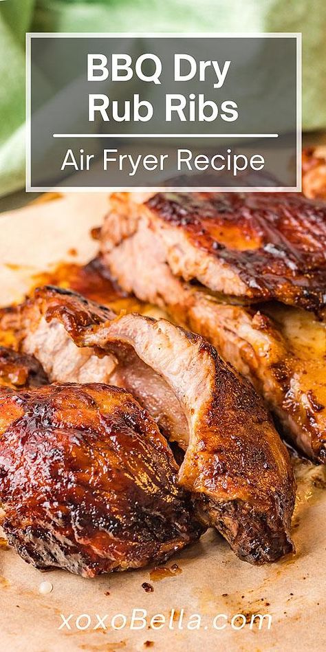 Airfryer Ribs, Cooking Pork Ribs, Air Fryer Recipes Ribs, Rib Rub Recipe, Slow Cooked Ribs, Pork Back Ribs, Bbq Recipes Ribs, Rib Rub, Lamb Ribs