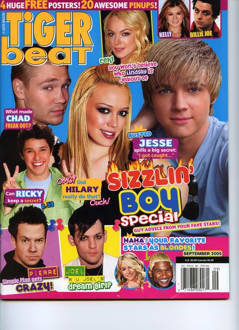 Tiger Beat Magazine 2000s, Goth Emo Outfits, Tiger Beat Magazine, Seventeen Magazine Covers, 2000s Memories, Teen Magazines, Guy Advice, Retro Magazine, Y2k Nostalgia